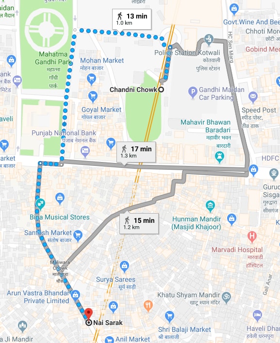 chandni chowk metro station to nai sarak by walking.jpg