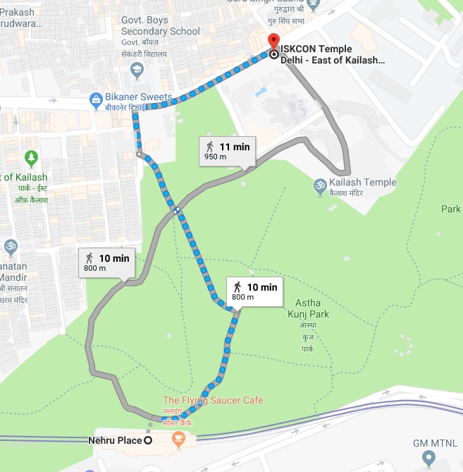 nehru place metro station to iskcon temple by walking.jpg