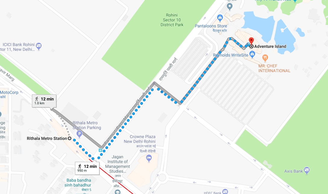 rithala metro station to adventure island by walking.jpg