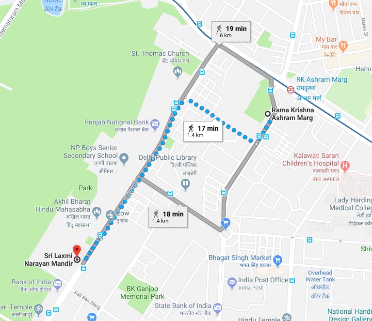 rk ashram metro station to birla mandir by walk.jpg