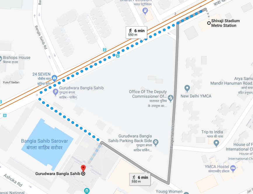 shivaji stadium to bangla sahib by walk.jpg