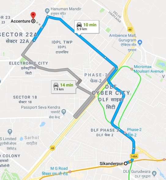 sikanderpur metro station to gurgaon sector 21.jpg
