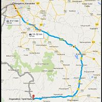Bangalore To Hogenakkal Road Map