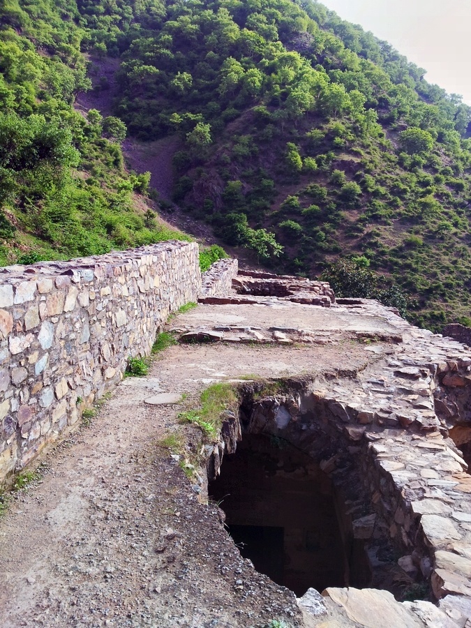 Broken domes Bhangarh fort palace
