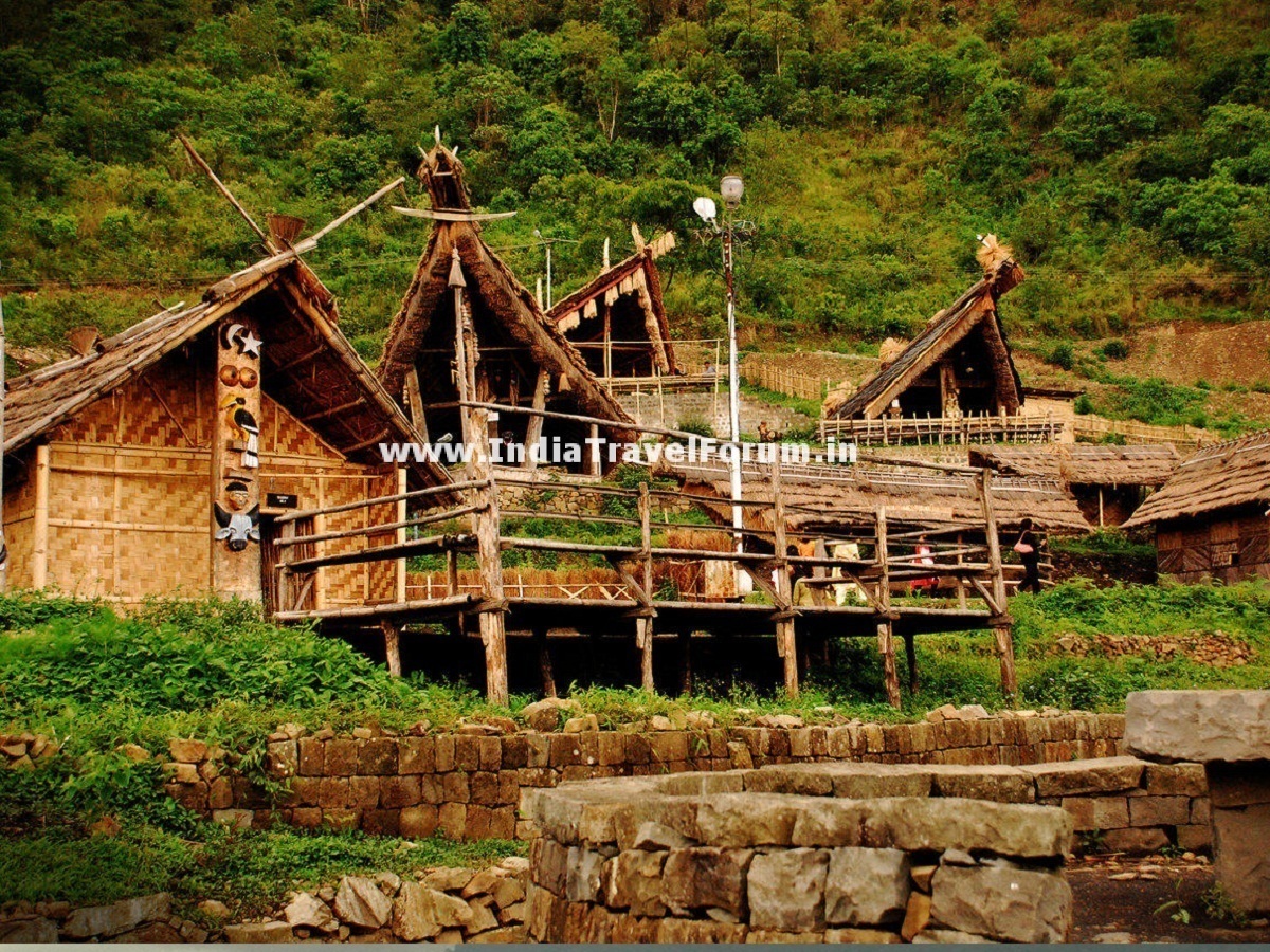 Traditional Naga Huts