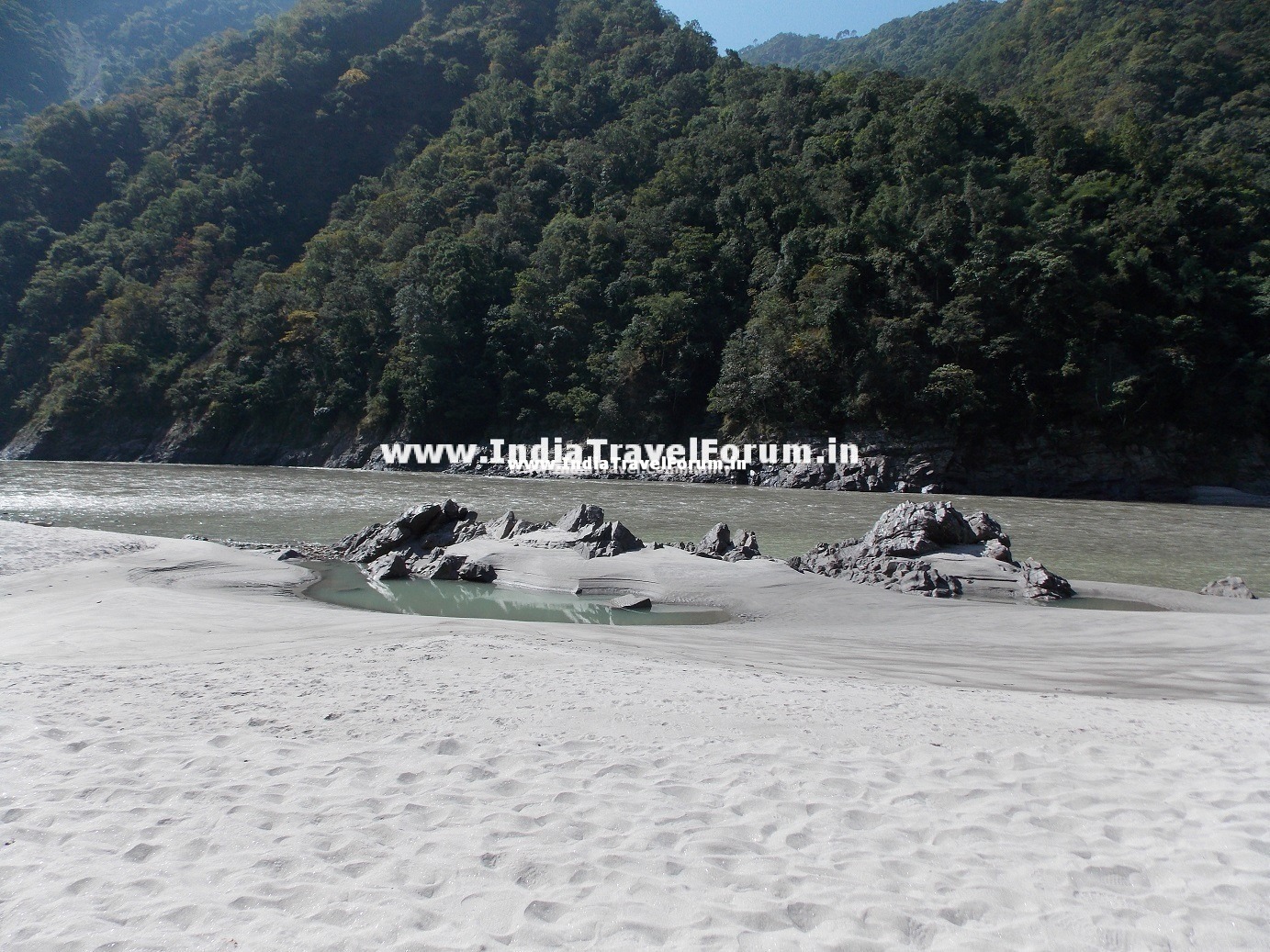 White sand beach, Rishikesh